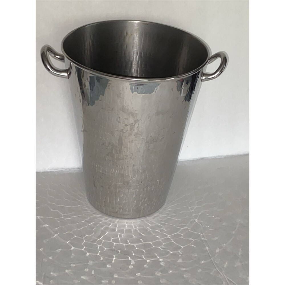 Modern Hammered Aluminum Flower Vase 8.5" Tall Branded - Picture 5 of 11